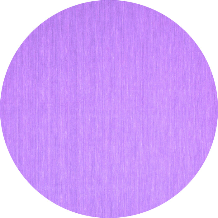 Round Abstract Purple Contemporary Rug, con245pur