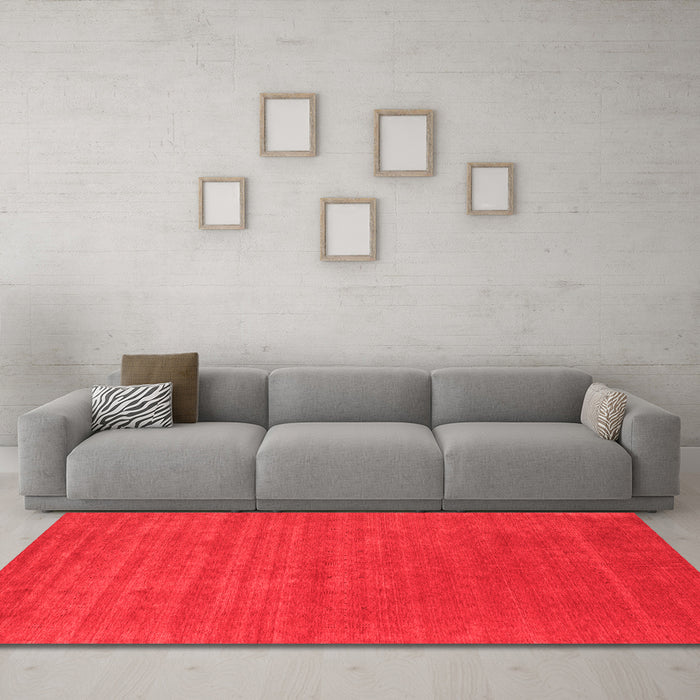 Contemporary Red Washable Rugs