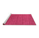 Sideview of Machine Washable Abstract Purple Contemporary Area Rugs, wshcon2460pur