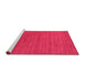 Sideview of Machine Washable Abstract Pink Contemporary Rug, wshcon2460pnk