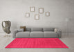 Machine Washable Abstract Pink Contemporary Rug in a Living Room, wshcon2460pnk