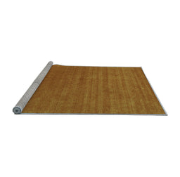 Sideview of Machine Washable Abstract Light Blue Contemporary Rug, wshcon2460lblu