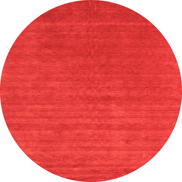 Square Abstract Orange Contemporary Rug, con2460org