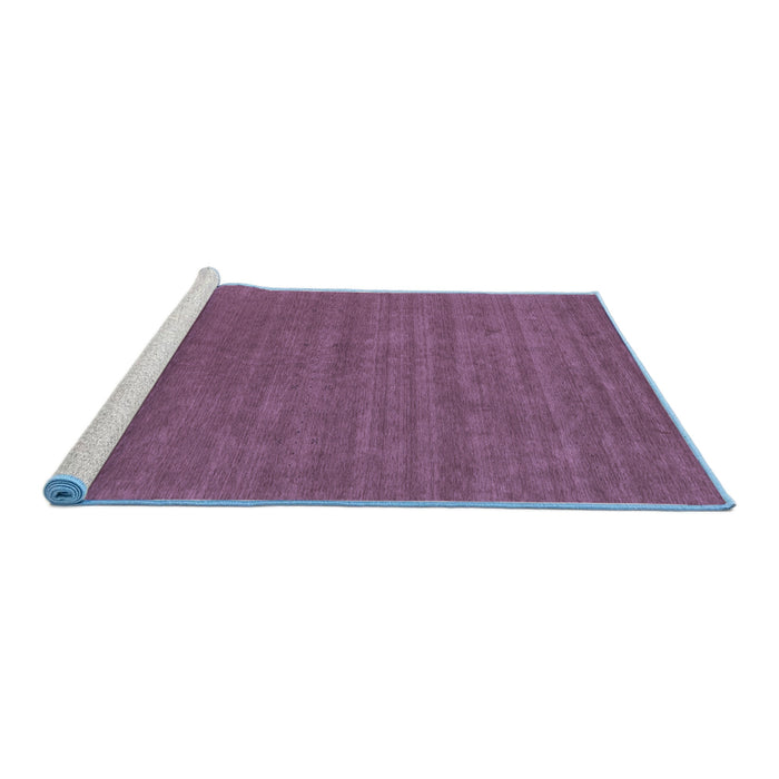 Sideview of Machine Washable Abstract Blue Contemporary Rug, wshcon2460blu