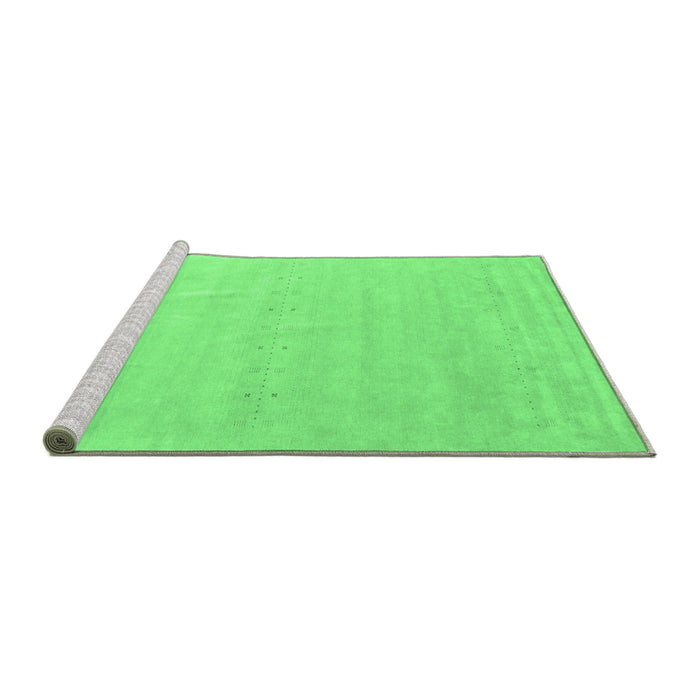 Sideview of Machine Washable Solid Emerald Green Modern Area Rugs, wshcon2461emgrn