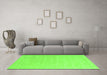 Machine Washable Solid Green Modern Area Rugs in a Living Room,, wshcon2461grn