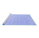 Sideview of Machine Washable Solid Blue Modern Rug, wshcon2461blu