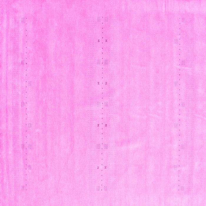 Square Machine Washable Solid Pink Modern Rug, wshcon2461pnk