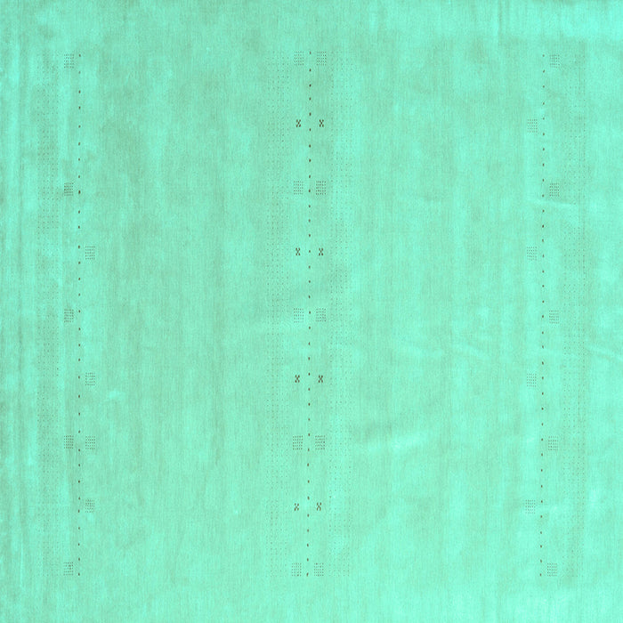 Square Machine Washable Solid Turquoise Modern Area Rugs, wshcon2461turq