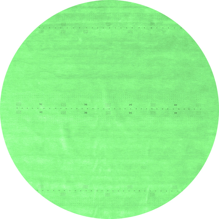 Round Solid Emerald Green Modern Rug, con2461emgrn