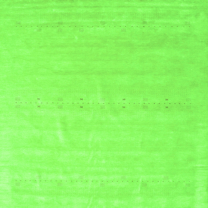 Serging Thickness of Solid Green Modern Rug, con2461grn
