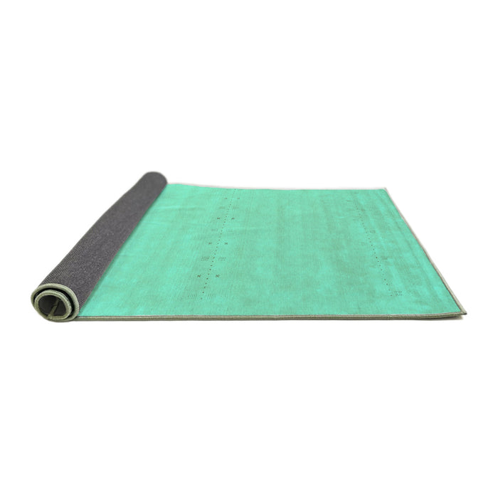 Sideview of Solid Turquoise Modern Rug, con2461turq