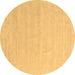 Round Machine Washable Solid Brown Modern Rug, wshcon2461brn