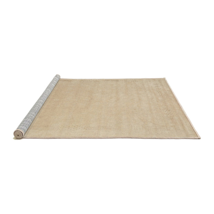 Serging Thickness of Machine Washable Contemporary Yellow Rug, wshcon2462