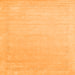 Round Machine Washable Solid Orange Modern Area Rugs, wshcon2462org