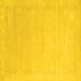 Square Machine Washable Solid Yellow Modern Rug, wshcon2462yw
