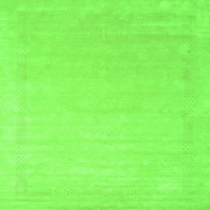 Serging Thickness of Solid Green Modern Rug, con2462grn