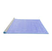 Sideview of Machine Washable Solid Blue Modern Rug, wshcon2462blu