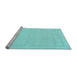 Sideview of Machine Washable Solid Light Blue Modern Rug, wshcon2462lblu