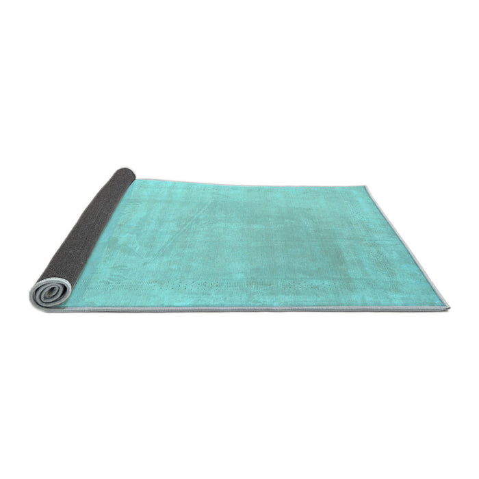 Sideview of Solid Light Blue Modern Rug, con2462lblu