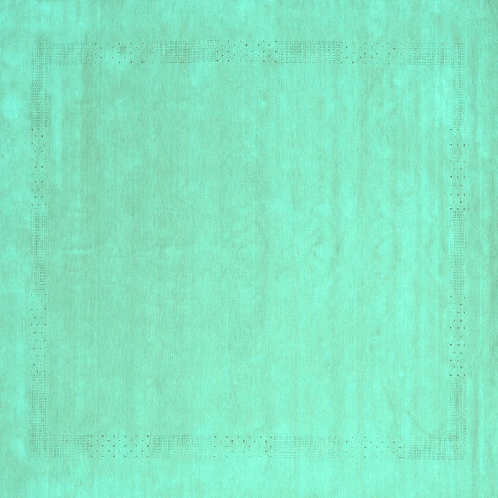 Square Solid Turquoise Modern Rug, con2462turq