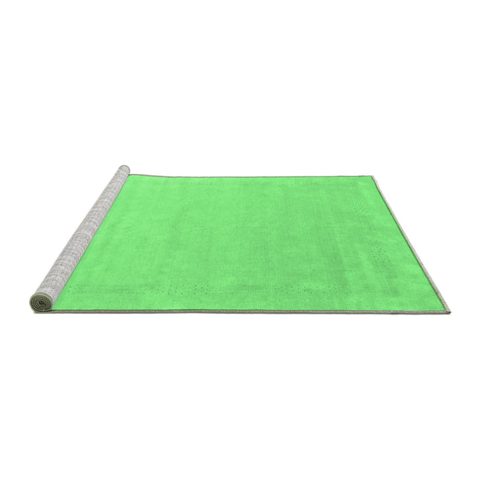 Sideview of Machine Washable Solid Emerald Green Modern Area Rugs, wshcon2462emgrn