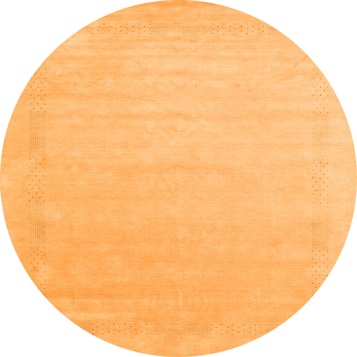 Square Solid Orange Modern Rug, con2462org