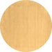 Round Machine Washable Solid Brown Modern Rug, wshcon2462brn