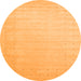 Square Solid Orange Modern Rug, con2463org