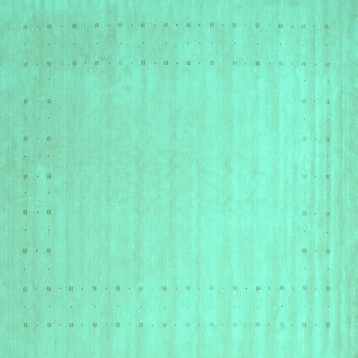 Square Solid Turquoise Modern Rug, con2463turq
