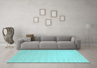 Machine Washable Solid Light Blue Modern Rug, wshcon2463lblu