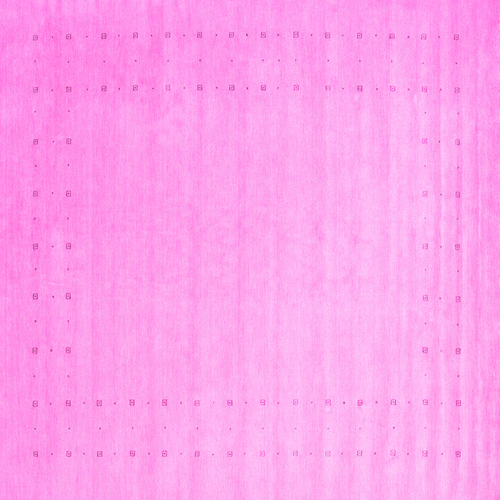 Square Machine Washable Solid Pink Modern Rug, wshcon2463pnk
