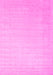 Machine Washable Solid Pink Modern Rug, wshcon2463pnk