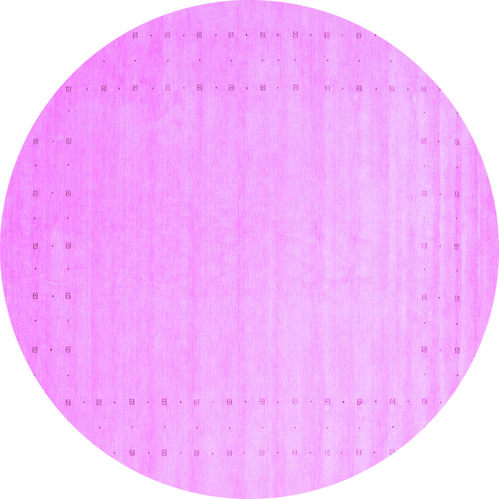 Round Solid Purple Modern Rug, con2463pur