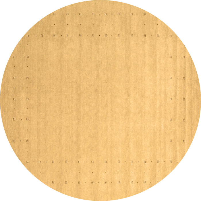 Round Solid Brown Modern Rug, con2463brn