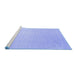 Sideview of Machine Washable Solid Blue Modern Rug, wshcon2464blu