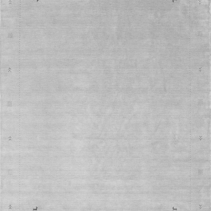 Serging Thickness of Machine Washable Solid Gray Modern Rug, wshcon2464gry