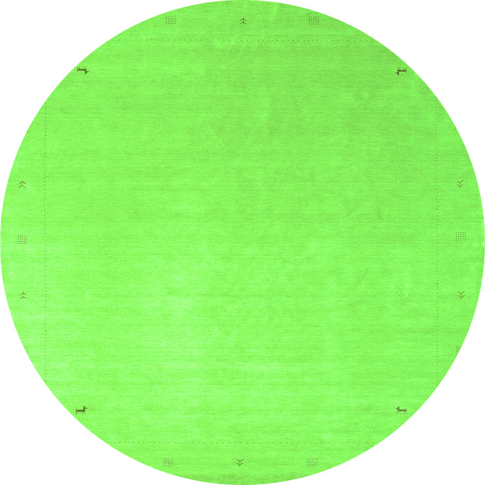 Square Solid Green Modern Rug, con2464grn