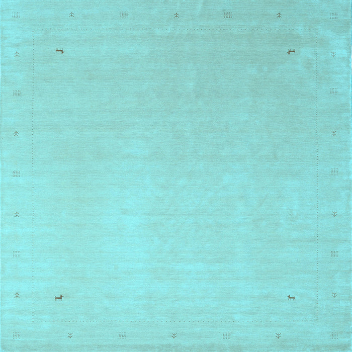 Square Solid Light Blue Modern Rug, con2464lblu
