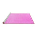 Sideview of Machine Washable Solid Pink Modern Rug, wshcon2464pnk