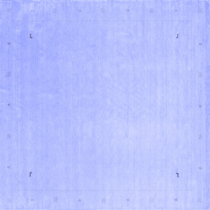 Square Solid Blue Modern Rug, con2464blu