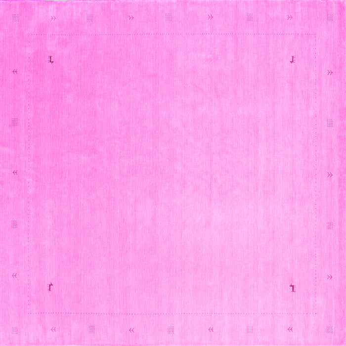 Square Solid Pink Modern Rug, con2464pnk
