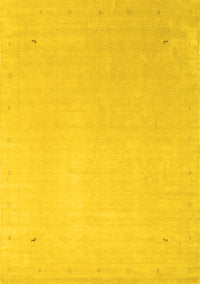 Solid Yellow Modern Rug, con2464yw