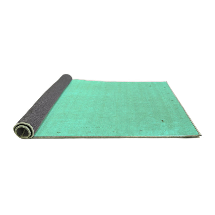 Sideview of Solid Turquoise Modern Rug, con2464turq