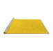 Sideview of Machine Washable Solid Yellow Modern Rug, wshcon2464yw