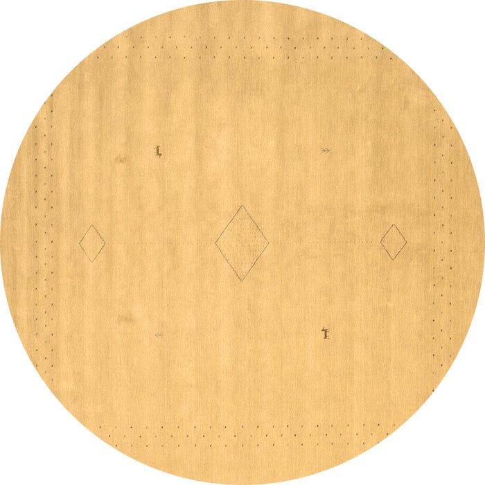Round Solid Brown Modern Rug, con2465brn