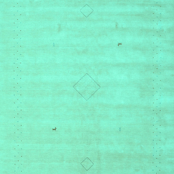 Machine Washable Solid Turquoise Modern Area Rugs, wshcon2465turq