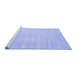 Sideview of Machine Washable Solid Blue Modern Rug, wshcon2465blu