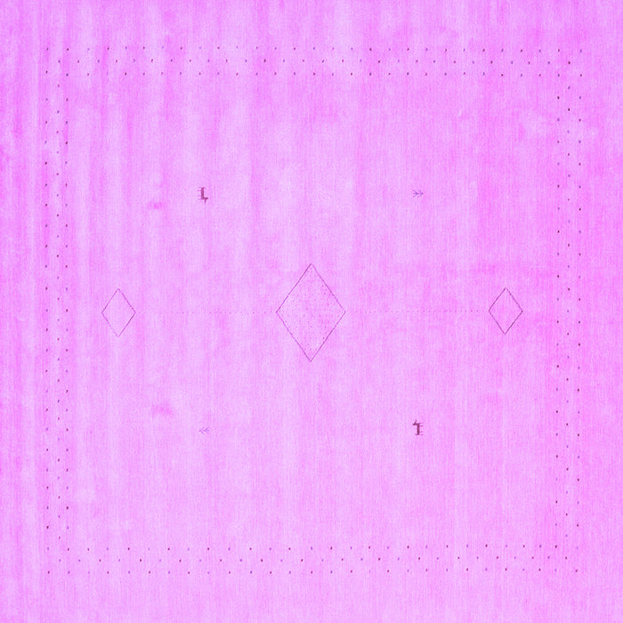 Square Machine Washable Solid Purple Modern Area Rugs, wshcon2465pur