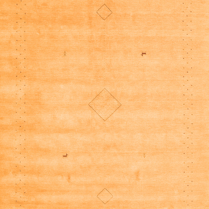 Serging Thickness of Machine Washable Solid Orange Modern Area Rugs, wshcon2465org